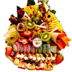 מגש פירות וסושי MIX (עד 25 סועדים)