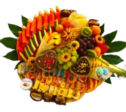 מגש פירות וסושי MIX (עד 25 סועדים)