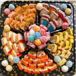 מגש סושי פירות ושוקולד 40X40 only sushi